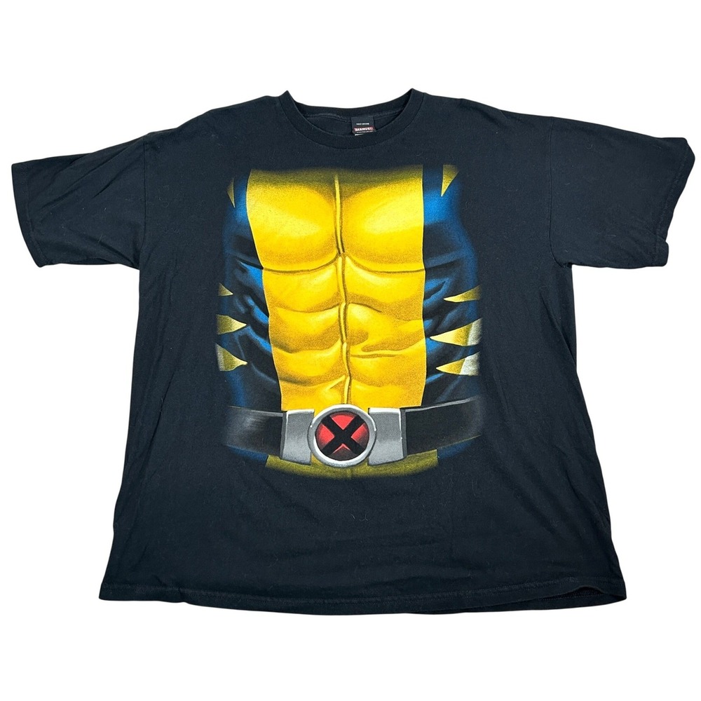 Marvel Mad Engine Wolverine Costume Graphic T-Shirt Mens XL Black X-Men Logan